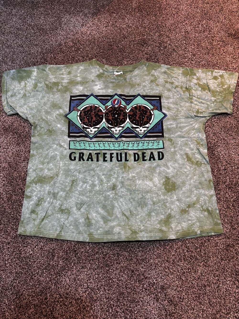Vintage 1995 Grateful Dead Tie-Dye Graphic T-Shirt